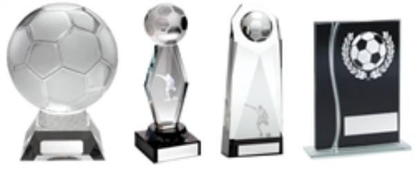 Glass Football Trophies
